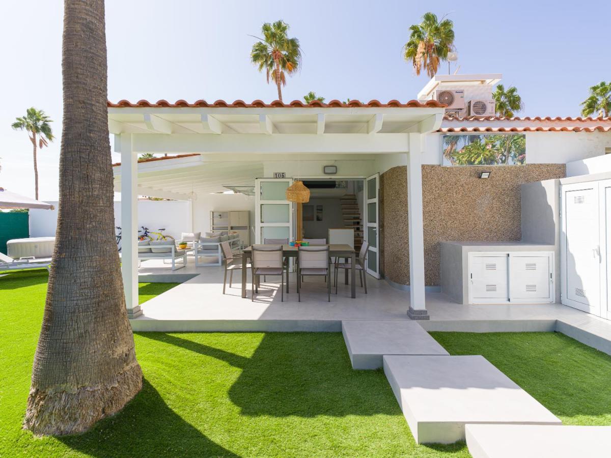Aquarium Bungalow Private Jacuzzi, 3 Bedrooms, Ac And Bikes Maspalomas  Extérieur photo